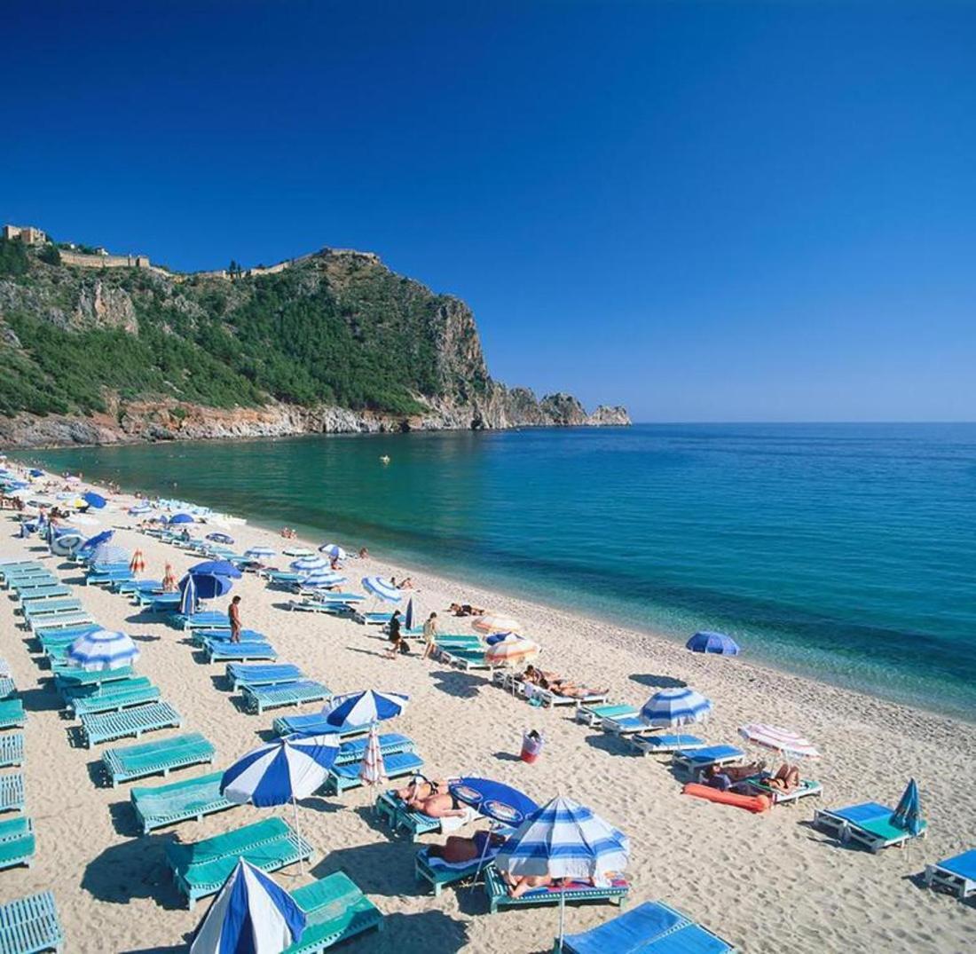 Palm Beach Cleopatra House, Beautiful Private Apartment Just 300 Meters To Cleopatra Beach 14 With Umbrellas, Bikes And Many Extras Included! Alanya Kültér fotó